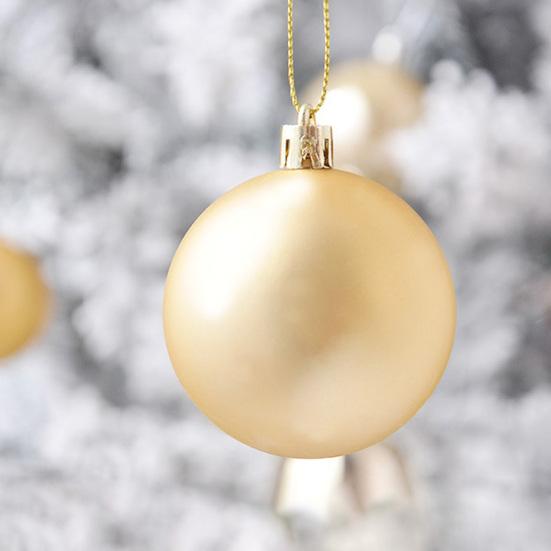 24 Buc. Globuri de Crăciun Culoare Strălucitoare Finisaj Mat Suprafață Netedă Incasabile Aplicație Largă Îmbunătățesc Atmosfera Material PS Globuri pentru Pomul de Crăciun