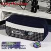 Vintage Canvas Pencil Case With Lace Trim For Students And Office Use