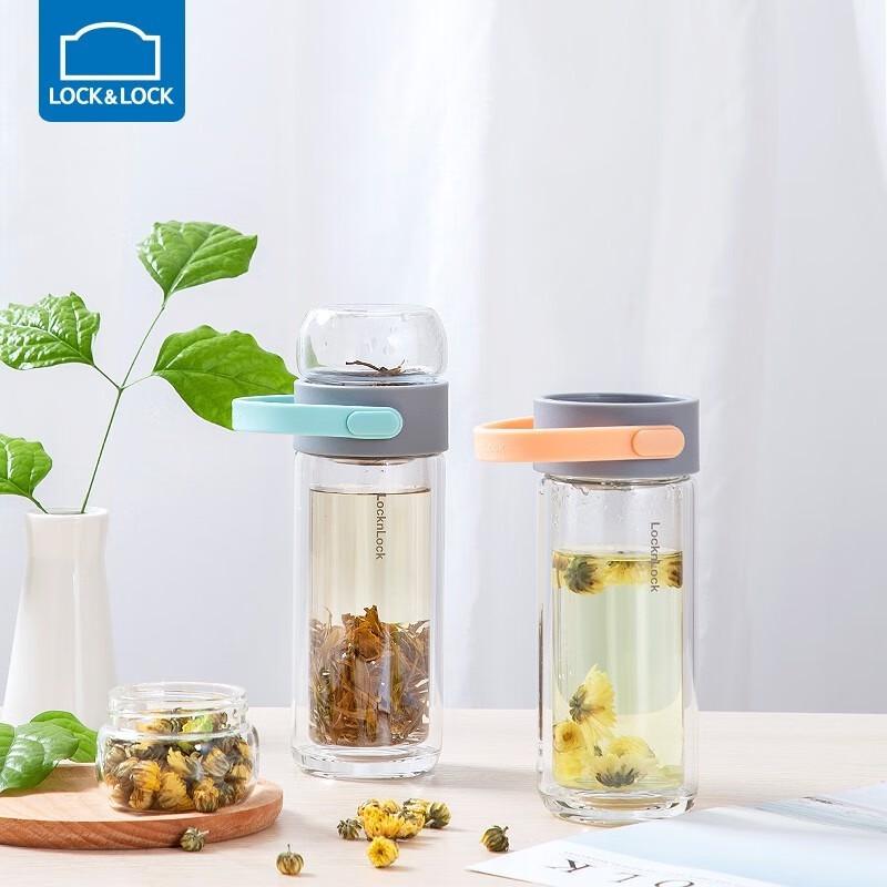 Стеклянная бутылка-термос LocknLock с ситечком для чая