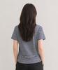 ADERNM Slub Stripe Crop T Navy