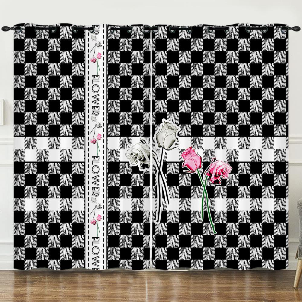 Imprimare Proaspătă 3D Imprimare Digitală Simplă Perdea Blackout Perforare