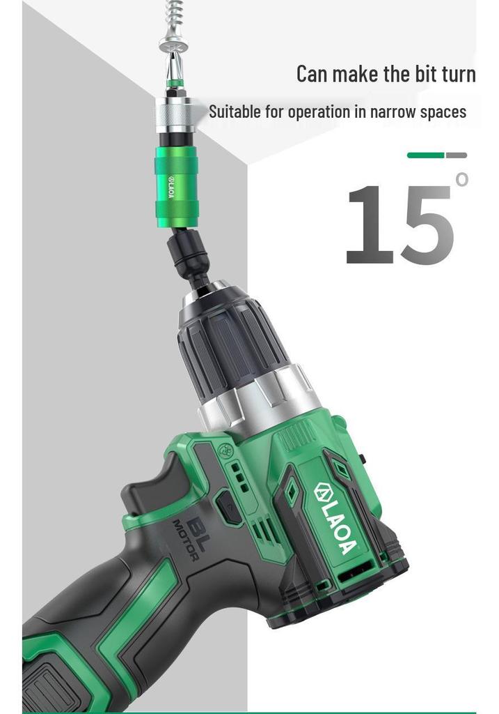Universal Multi-Angle Bit Extension Adapter for Electric Screwdrivers