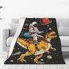 Snow Leopard Blanket with Three Wild Cats in Snowstorm Design for Cozy Living Room Decor AnimalPrintThrow Gift for Nature Lover