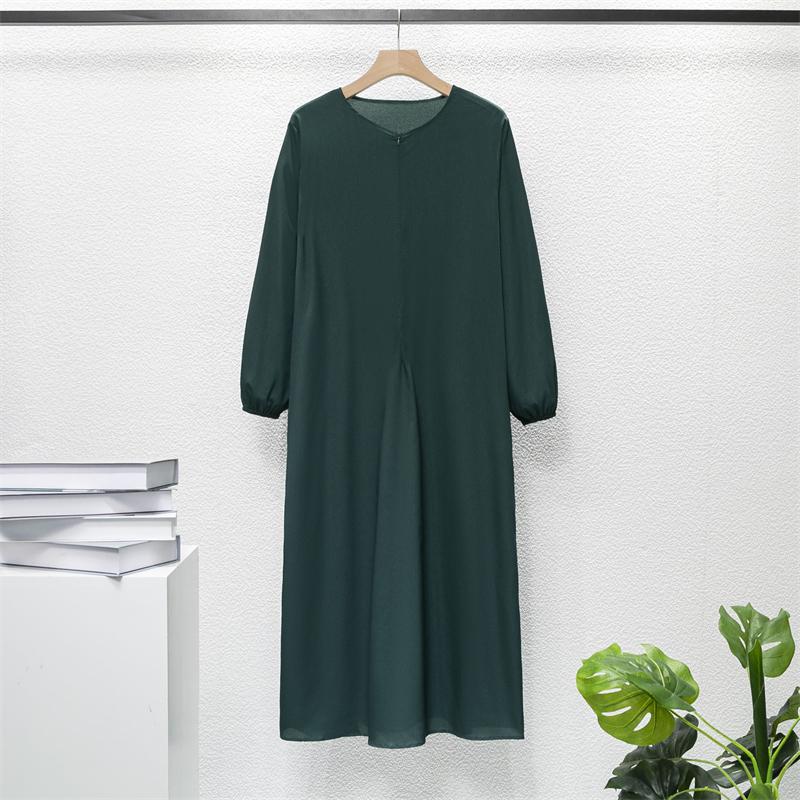 Jaro Léto Volné šifonové šaty Móda Dámské S plným rukávem Potištěné Květinové Ležérní Dlouhé šaty Ženy Maxi šaty Vestido