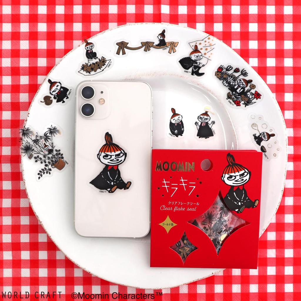 World Craft Moomin Sparkly Flake Gold Little My Stickers, Foil, MOKFS-102