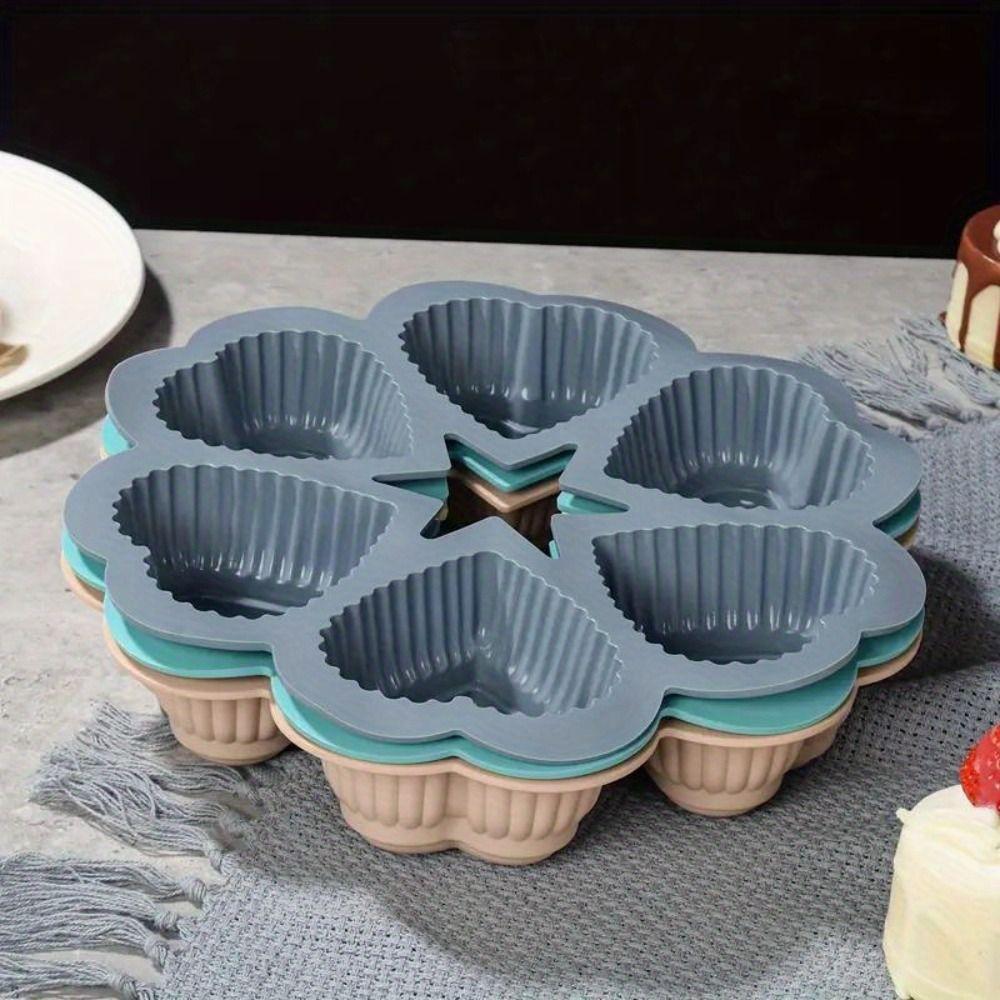 Heat Resistant Heart-Shaped Cake Mold Food Grade Silicone French Pastry Mold  Pudding