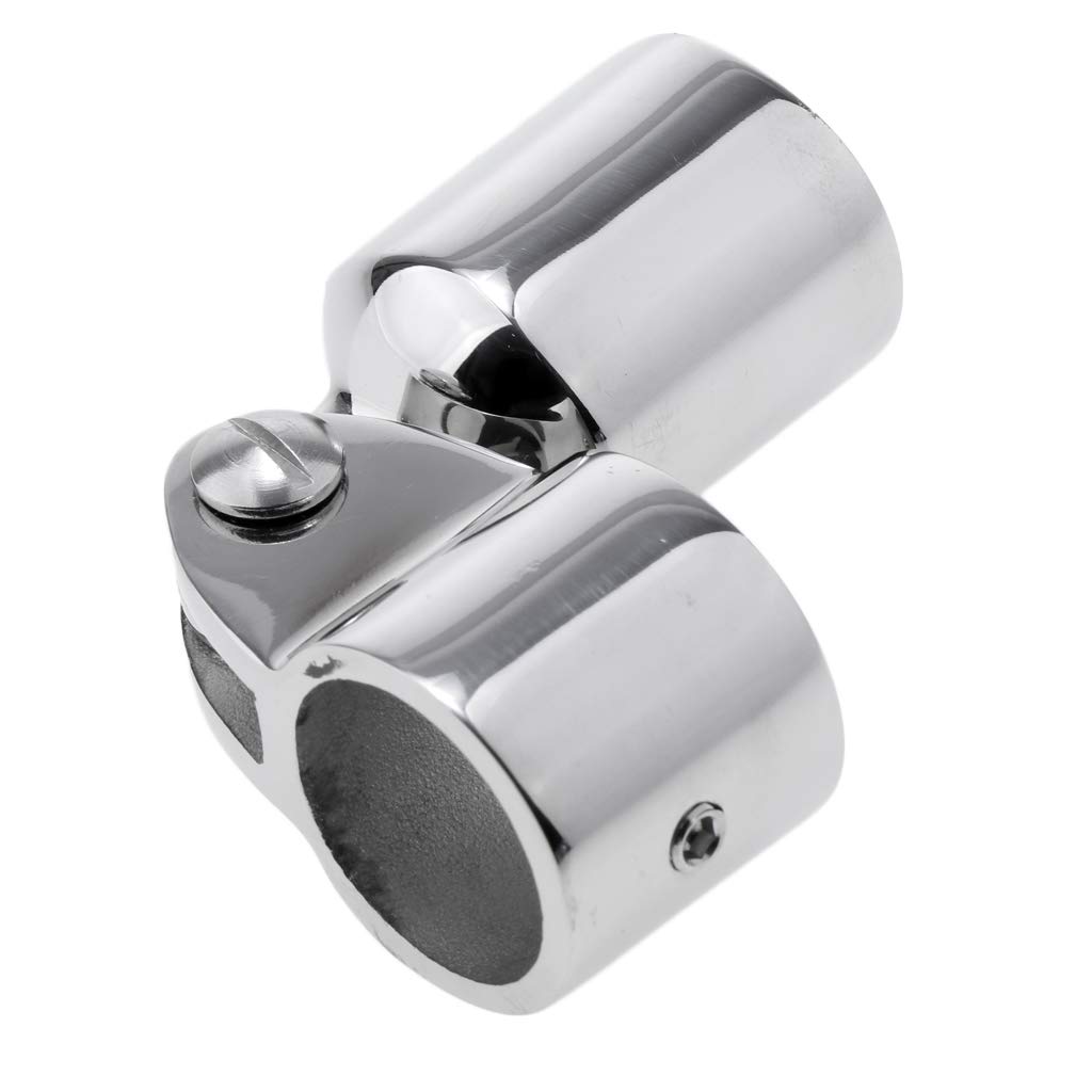 B Baosity Marine Boat Awning Handrail Fitting 1" (25mm) Elbow, 316 Stainless Steel Deck Hardware Silver