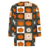 Dámské módní ležérní top s tříčtvrtečním rukávem a halloweenským potiskem, kulatý výstřih