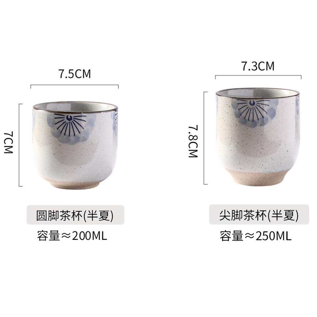 Japanese Tea Cup Coarse Pottery Coffee Cup Terracotta Matcha Water Cup Stackable Ceramic Cup Tea Cup