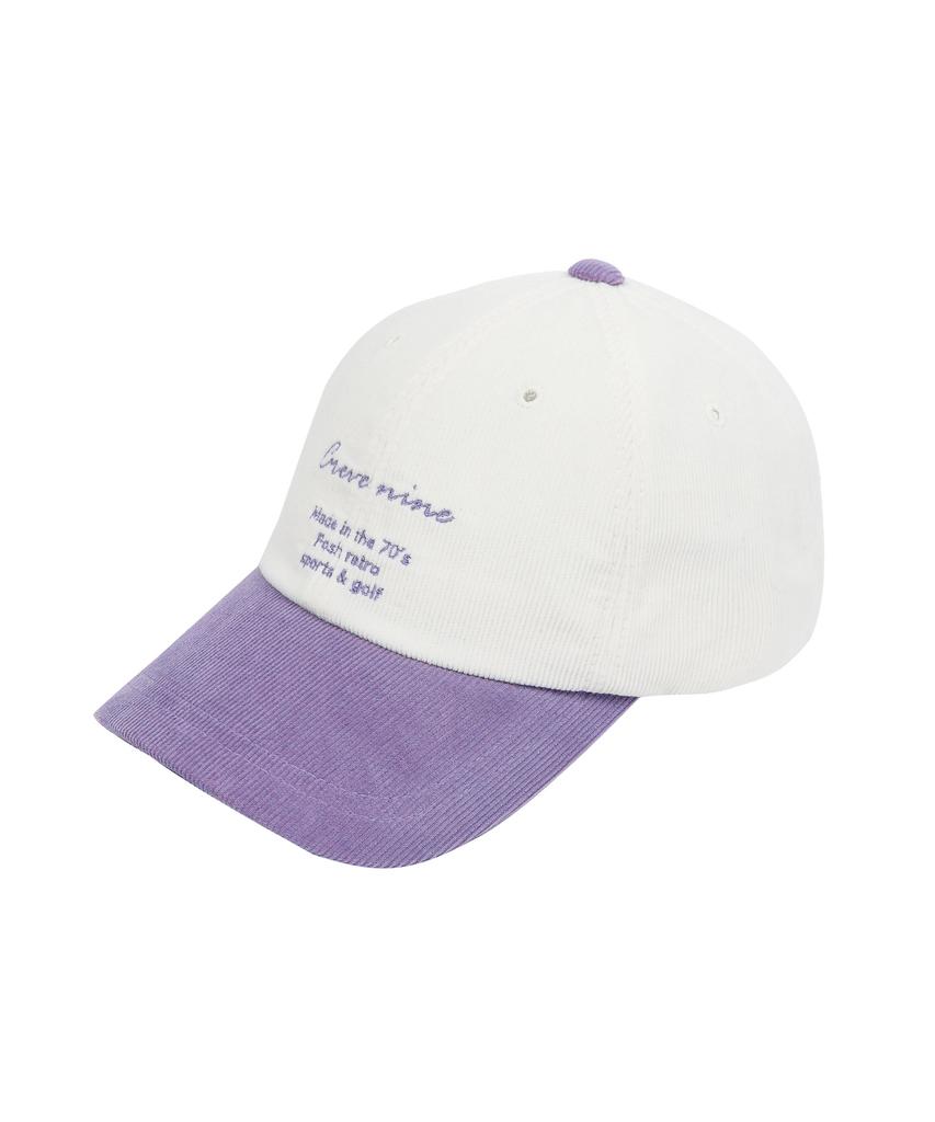 CREVE9 Retro Two-Tone Corduroy Ball Cap Pp