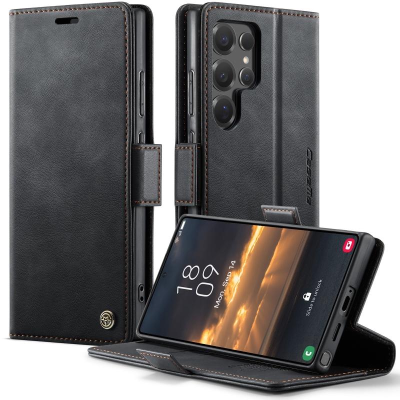 Magnetic Flip Leather Phone Case for Samsung Galaxy S26 Plus S25 Edge S24 FE S23 S22 S21 S20 Note 20 Ultra 5G Wallet Cards Cover