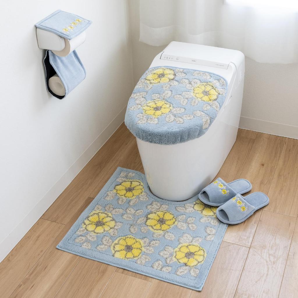 OKA Floria Washing Heating Type Toilet Seat Cover Blue In Odor Warm Water Wash Toilet (Made Japan, Washable, Antibacterial, Resistant, Seat)