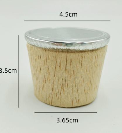 

Large Wooden Stopper for Hot Water Bottle Natural Basswood Cap Flat Top Design Durable Heat Resistant Replacement Plug One Size