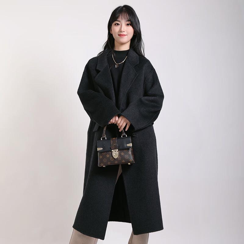 

Женское двустороннее полупальто средней длины из овечьей шерсти Yiliteng M