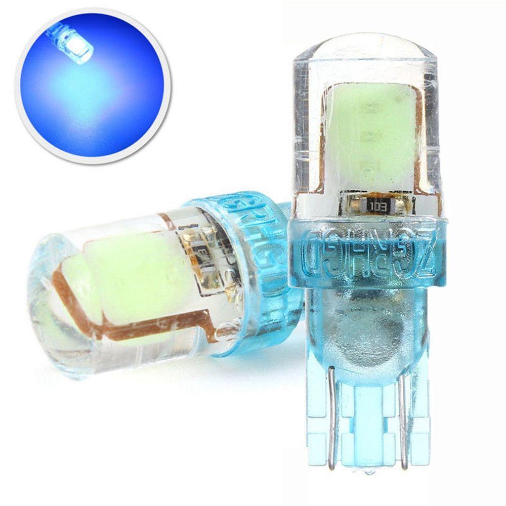 

2 шт. T10 194 W5W супер яркая светодиодная лампа Silica Auto COB для номерного знака автомобиля, ярко-голубая, DC 12 В