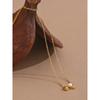 Yhpup Stainless Steel Cute Bow Knot Imitation Pearl Golden Pendant Necklace Women Trendy Chic Sweet Collar Jewelry Bijoux