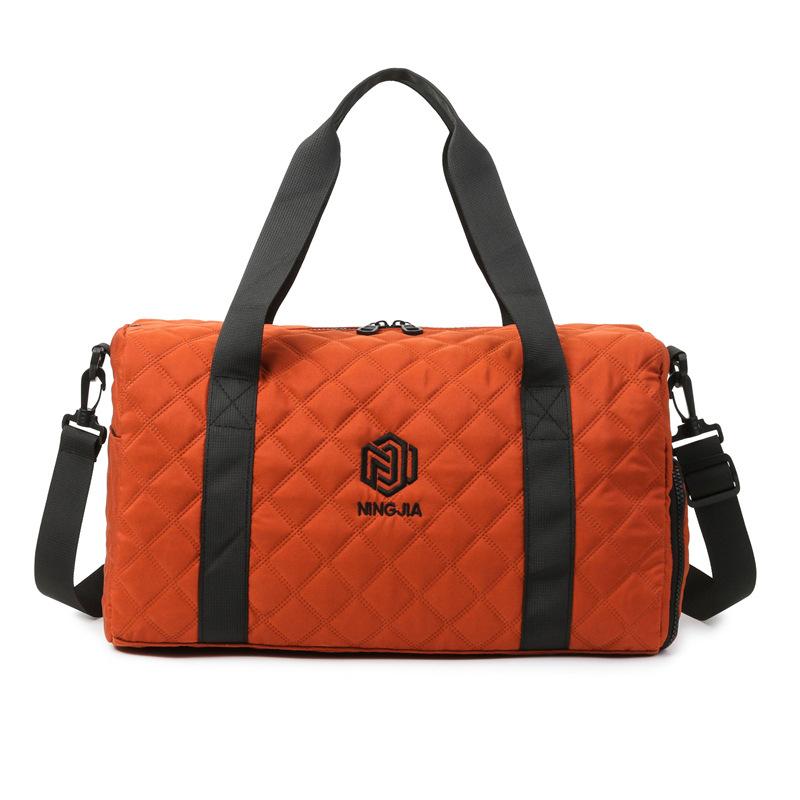 New fashion diamond luggage bag short-distance fitness bag leisure sports travel bag handbag shoe compartment training bag