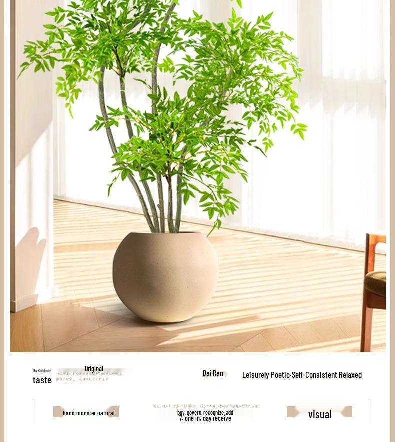 Nandina Luxus Kunstbaum - Dekorative Bionische Grüne Pflanze für Innenräume mit Seidenblumen für die Wohnzimmer-Landschaftsgestaltung.