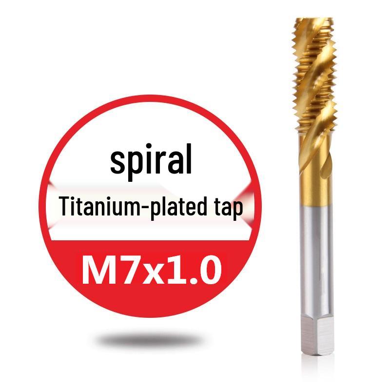 Titanium-Plated Spiral Flute Blind Hole Taps Set (M3-M20)