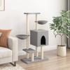 VidaXL Cat Tree with Sisal Scratching Posts Light Grey 117 Cm 172119