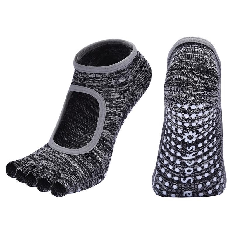 Miling Women s Half-Toe Anti-Slip Yoga Socks 35-42