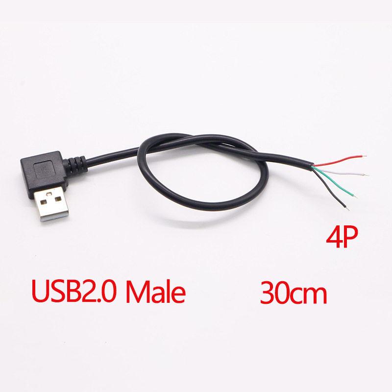 1Pcs USB Type C Micro 2/4 Pin Male / Female Wire Connector Plug Socket DIY Repair Charging Power Supply Extension Cable Cords