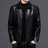 Very good leather leather jacket men's new middle-aged men's leather jacket men's jacket spring and autumn thin coat