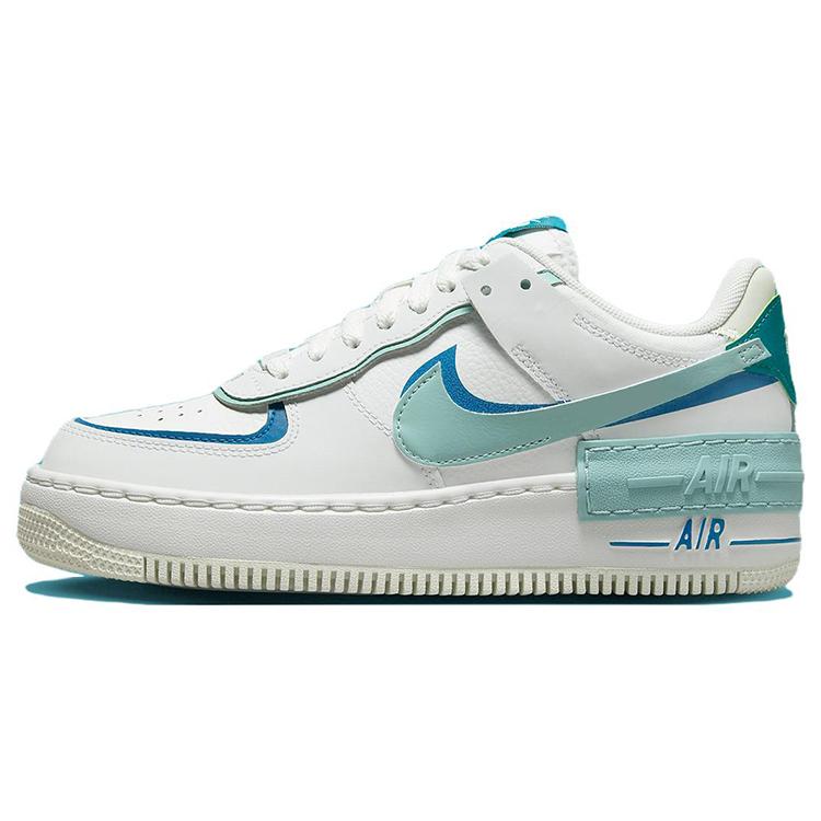 Nové dámské Nike Air Force 1 Shadow White Industrial Blue Teal DZ1847-101