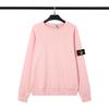 STON Basic Solid Color Compass Patch Fleece Hoodie Long Sleeve Pullover Sweatshirt for Men Women