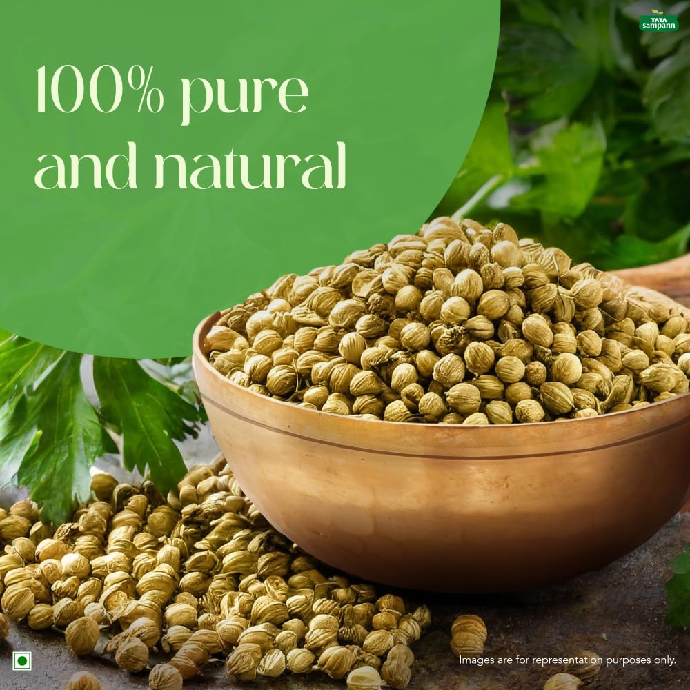 Tata Sampann Whole Coriander Seeds Dhaniya Rich Aroma Natural Oils For Curries Chutneys 100g Pack