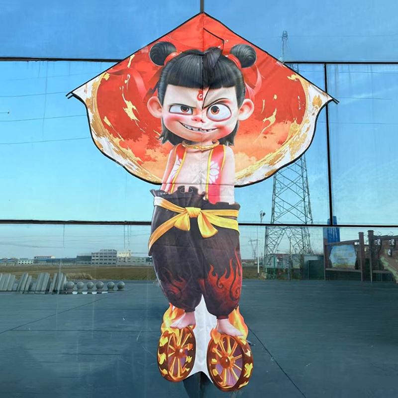 

Anime Nezha Kite Cartoon Foldable Children Kite Plastic Toys Children S Kite Outdoor Sports Parent Child Interactive Toys