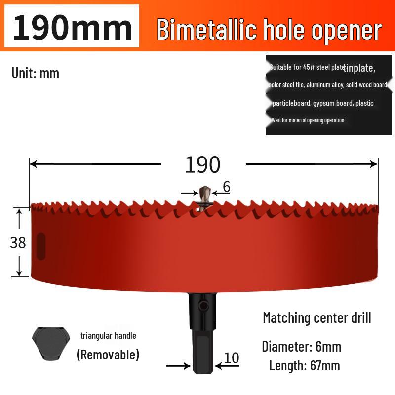 Bimetal Multifunctional Hole Saw for Wood, Gypsum, Metal & Plastic