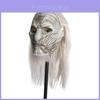 Superbe Masque en Latex du Roi de la Nuit Marcheur Blanc de Game of Thrones Avec de Longs Cheveux Réalistes