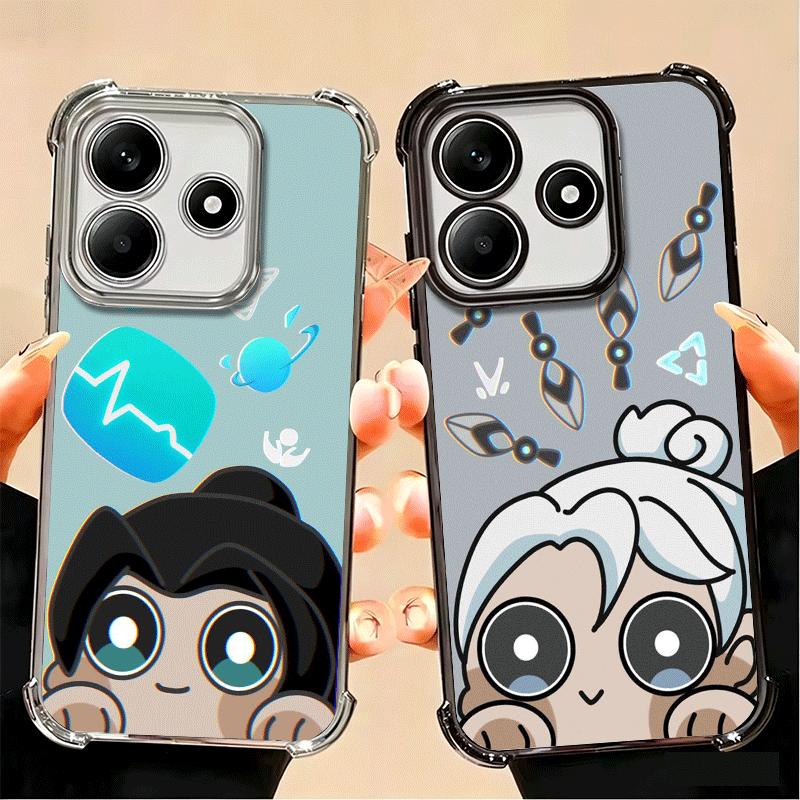 V-Valorant Cute Catoon Plating Phone Case For Xiaomi Poco X5 X6 X7 X8 Pro Max F8 Ultra F7 M8 M7 M5S Redmi 15C 15 14C 13C 13 X3 1