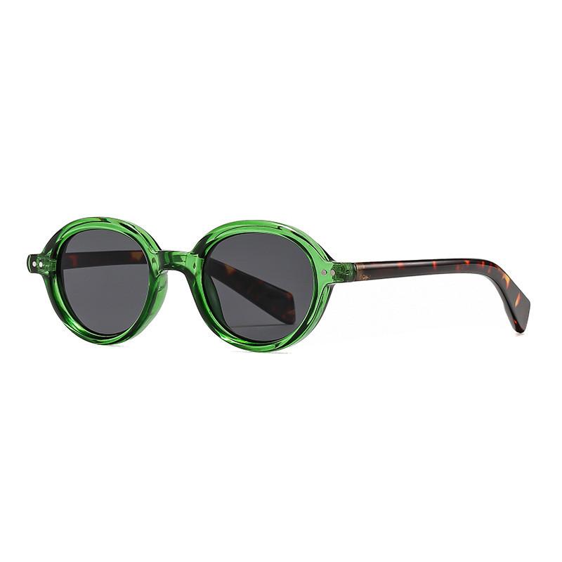 Retro Korean Style Round Frame Sunglasses With Uv400 Protection For Outdoor Fashion And Sun Protection