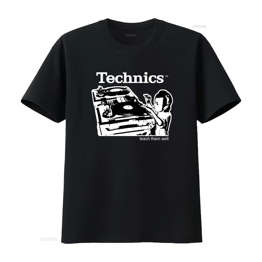 Technics Teach Them Well Boy As Dj Gray T Shirt S Chaser vintage Washed graphic designer clothes Breathable Unisex Soft