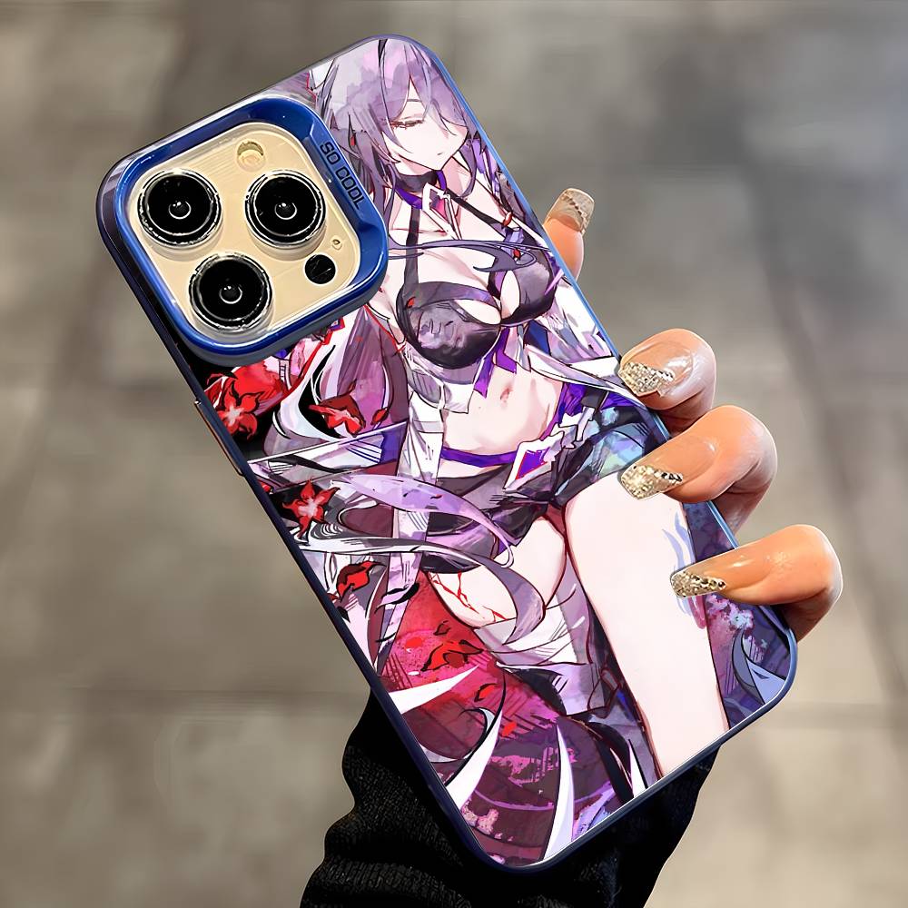 Honkai Star Rail Yomi Phone Case For IPhone 17 16 15 14 13 12 11 Plus Pro Max Multicolor Aurora Laser Shockproof Funda Cover