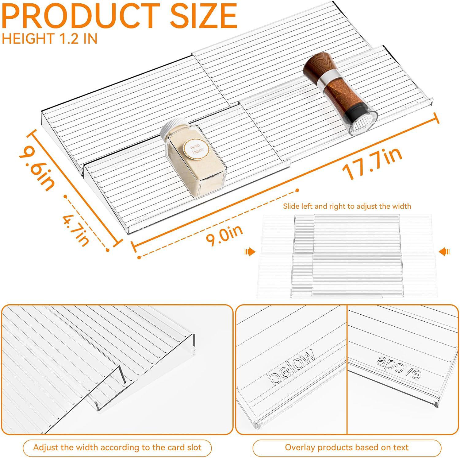 Acrylic Tiered Spice Rack for Kitchen Jars and Bottles Storage