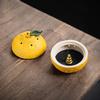 Big Fortune and Auspicious Ceramic Incense Burner, Ugly Orange Incense Holder, Mugwort Sandalwood Incense Burner