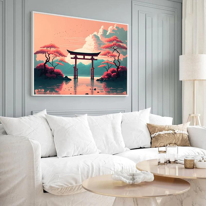 Japanese Landscape Poster Canvas Painting Print Wall Art Picture Bar Cafe Vintage Home Room Decor Aesthetic Mural Gift Frameless