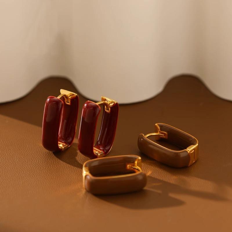 Versatile Retro Style High-end Square Fashion Earrings