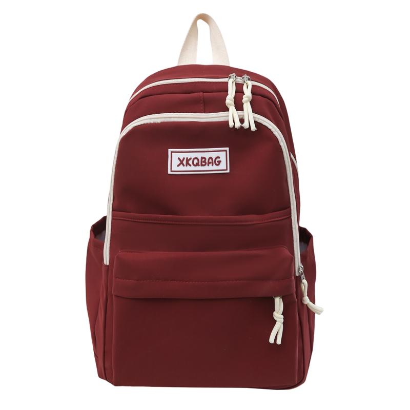 

Школьный рюкзак для учащихся средних школ, женский, большой вместимости, рюкзак для кампуса красный