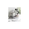 Yamazaki Industries Yamazaki Extendable Storage Rack, 2 Tiers, White, Approx. W27-45 x D20 x