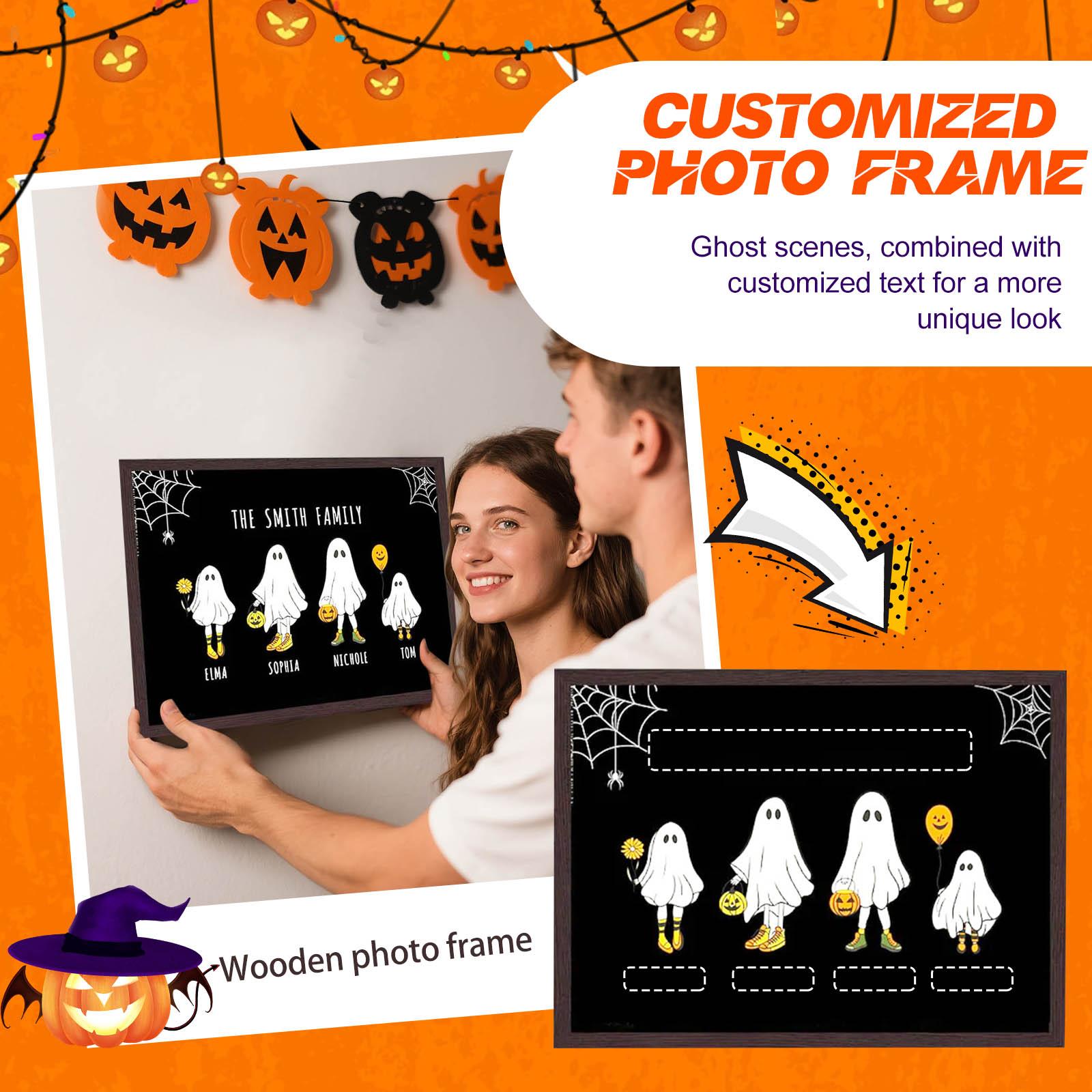 

Personalized Halloween Signs - Custom W/Family Name - Halloween Wall Decor,Halloween Party Decorations B чёрный