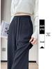 2025 Women's High-Waisted Velvet Pants - European Cotton, Loose Straight-Leg, Autumn/Winter Fashion