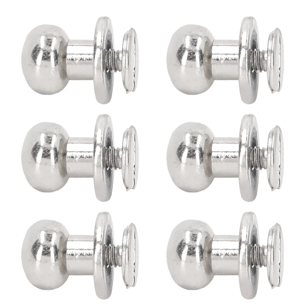 200 Zestawów Nity Przelotowe 9x8mm Mocna Miedź Błyszczące Okrągłe Łebki Szerokie Zastosowanie Śruby Chicago do