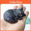Resin Filled Natural Crystal Sleeping Cat Decor With Gift Box For Home Office Display