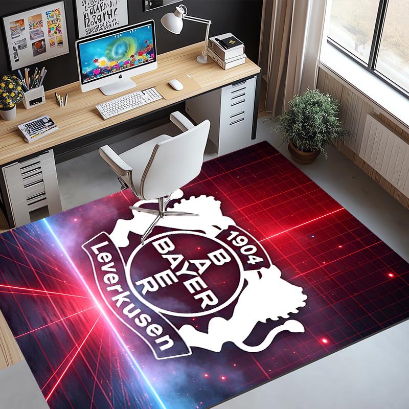 Bayer 04 Leverkusen Muster Teppich, Indoor/Outdoor Matte, für Picknick, Spielzimmer, Schlafzimmer, Büro, Wohnzimmer, Heimdeko Teppich, Geburtstagsgeschenk