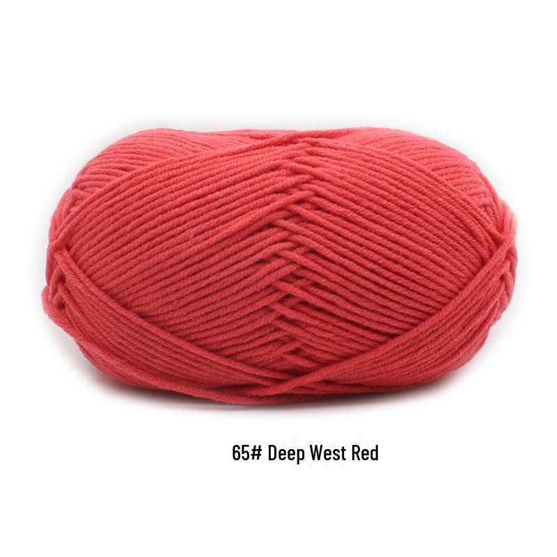 Fir de Bumbac Pieptănat cu 4 Fire pentru Căciulă și Fular Tricotate Manual pentru Bebeluși