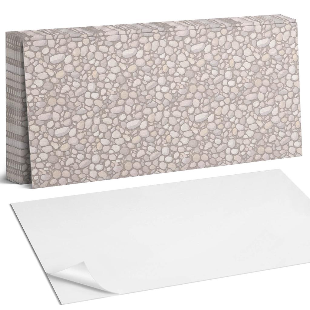 Komplet Samoprzylepnych Kafelków Winylowych Wzór Kamieni Na Podłożu 10X40X20 Cm
